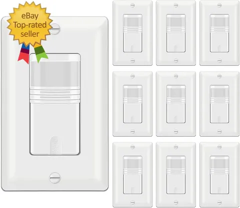 10 Pack Motion Sensor Light Switch, Single Pole PIR Sensor Wall Switch, Occupanc