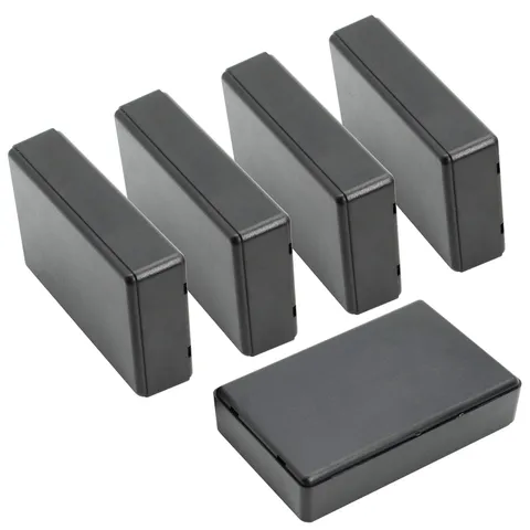 LeMotech Project Box, 5 Pieces ABS Electrical 3.6" x 2.3" x 0.9"(5pc), Black 