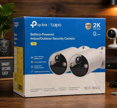 TP-Link Tapo TC82 2K Wire-Free Indoor/Outdoor Security Camera 2-Pack Battery Op