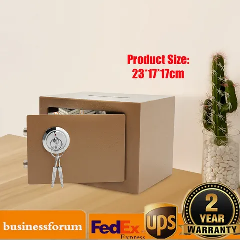 Mini Safe Box, Coin operated Security Box with Mechanical Keys Q235 Steel