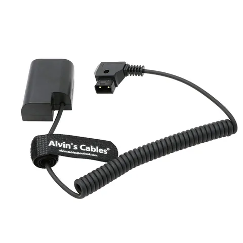 D-Tap to DMW DCC12 DC Coupler Coiled Cable DMW-BLF19 Dummy Battery Adapter fo...