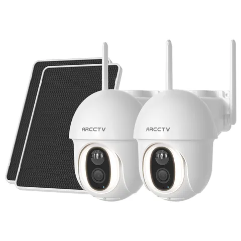 ARCCTV 4MP 4G LTE Cellular Security Cameras Outdoor Wireless Solar Battery Power