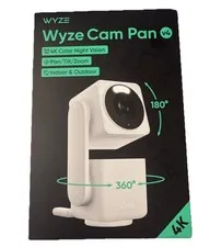 Wyze Cam Pan v4 4K UHD Indoor/Outdoor Plug-In Pan & Tilt Security Camera
