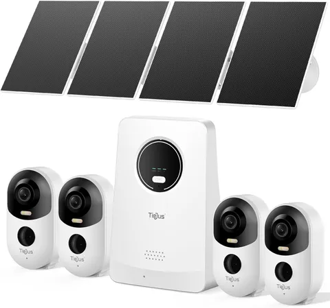 Solar Security Cameras Outdoor Wireless, 2K Home Security Camera System, Offline