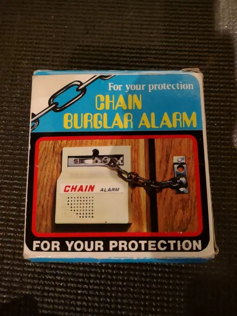 Vintage Chain Burglar Alarm NOS in Box Home Protection Security Siren #300 