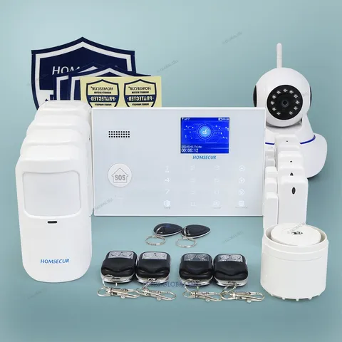HOMSECUR LCD Wireless 4G WIFI Burglar Intruder Alarm System+PIR+5*Door Sensor