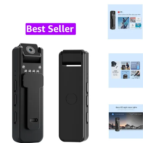 1080P Mini Body Camera Video Recorder, Small Pocket Body Born Cam | Wearable ...