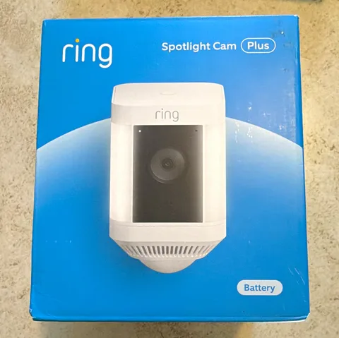 Ring Spotlight Cam Plus Battery Wireless Wi-Fi Outdoor 1080p Camera White