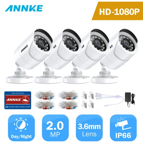 ANNKE 4X 1080P HD Outdoor Security Camera 2MP Video Surveillance Night Vision