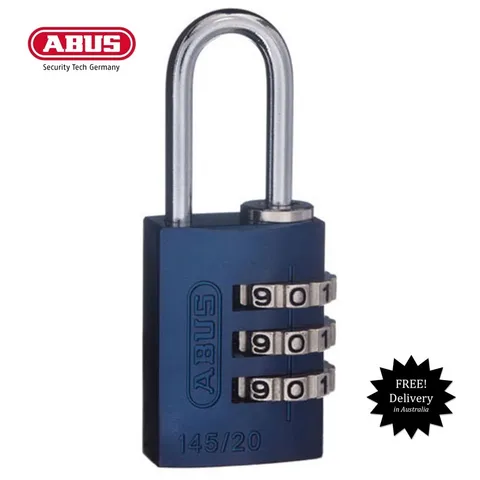 ABUS Padlock 20mm - Resettable Combination Padlocks-BLUE-Free Post-14520BLU