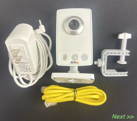 AXIS M1031-W US Wireless IP Security Camera, W/ Ac Adapter And Ethernet Cable