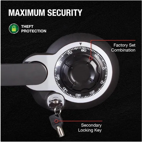 Dial Combination Safe Box, Fireproof Waterproof, 1.23 Cu.ft
