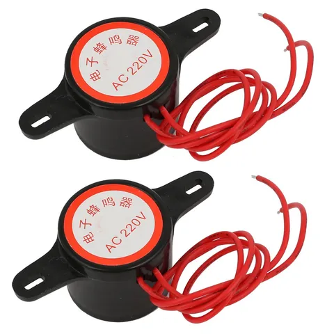 2pcs Industrial Sound Signal Electronic Buzzer 25cm AC Wire 220V