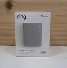 Ring Chime 3rd Gen Enhanced Audio Real-Time Alerts Home Security NEW In Box