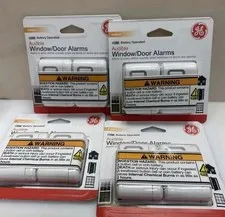 4 Pack Of 2 GE Audible Window/Door ALARM - Battery Operated 2 Pcs (8 Total)