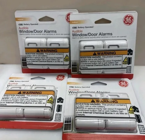4 Pack Of 2 GE Audible Window/Door ALARM - Battery Operated 2 Pcs (8 Total)