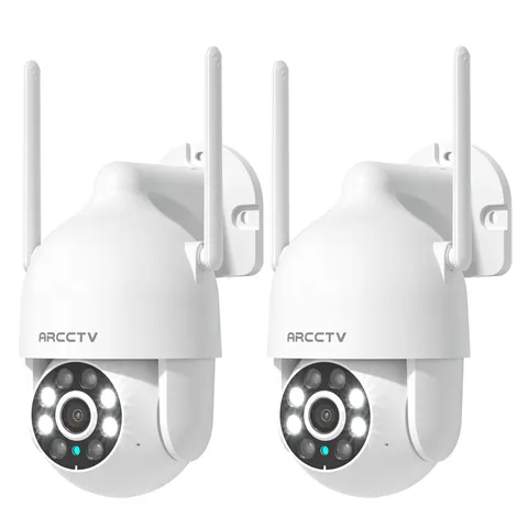 ARCCTV WiFi6 Security Camera 360° PTZ Wireless 3MP Audio Night Vison Home 2PACK