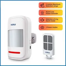 HW19 PIR Motion Sensor Alarm - Wireless Doorbell & SOS Remote for Home Security