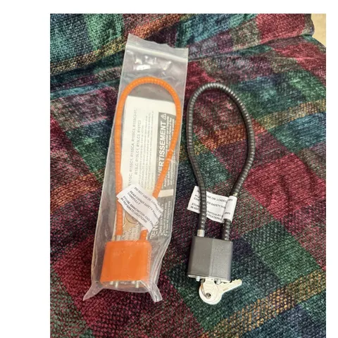 R15SC3 Keyed Cable Lock 2-Pack Black/Orange Matte Steel/Plastic w/ 2 Keys