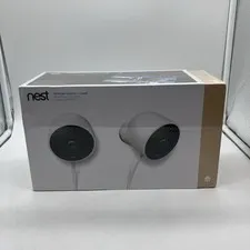 NEST Cam Outdoor Smart Security Camera (2-Pack) NC2400ES - Brand New Sealed