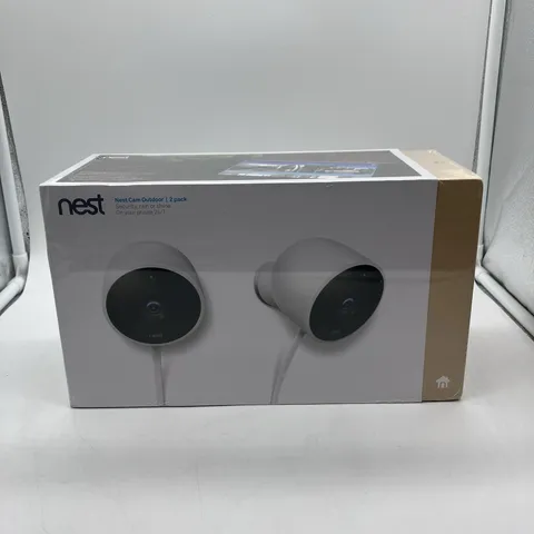 NEST Cam Outdoor Smart Security Camera (2-Pack) NC2400ES - Brand New Sealed