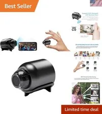 1080P HD Mini WiFi Camera - Night Vision Included, Motion Detection Remote Mo...