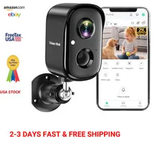 Wireless Outdoor Security Camera 2K HD Night Vision Motion Detection Two-Way
