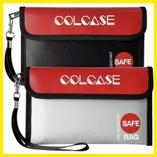 Fireproof Money Bag, 2 Pack Fireproof and Waterproof Cash Bag | 2 Pack 8.3x5 ...