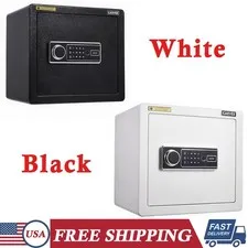 Fireproof Waterproof Safe Box 1.6 CuFt Digital Key Security Lock for Home Office