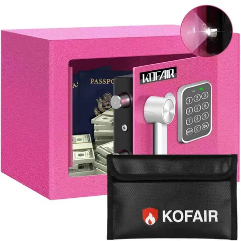 KOFAIR Safe Box for Home Safe (0.23 Cubic Feet) with Fireproof Bag, Personal ...