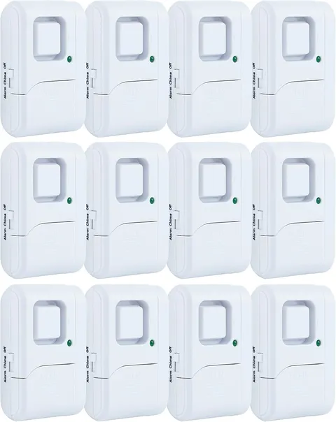 Personal Security Window and Door Alarm, 12 Pack, DIY Protection, Burglar Alert,