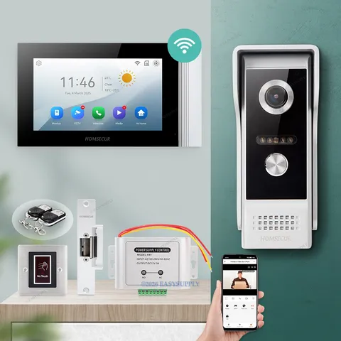 HOMSECUR Waterproof WIFI Video Doorphone Entry Intercom Door Unlock Monitoring