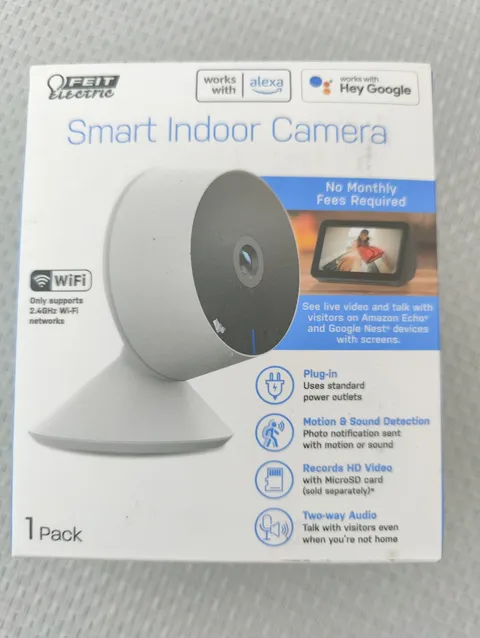 Feit Electric CAM1/WIFI 1080p HD Smart Indoor Camera WiFi Home Security New 