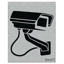 Surveillance Camera Stencil