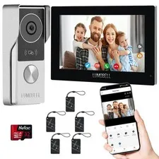 Wired Video Doorbell Camera with Indoor Monitor, Video Intercom System, 7" Touch