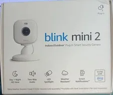 Blink Mini 2 1080p Security Camera with Built-in Mic - White