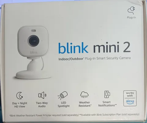 Blink Mini 2 1080p Security Camera with Built-in Mic - White