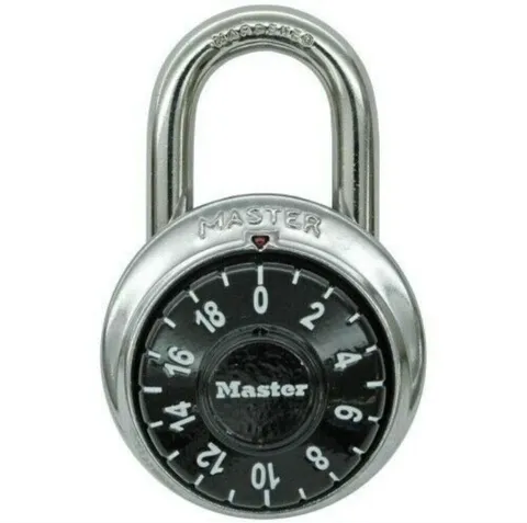 MasterLock 3700D Combination Padlock: Black EZ Turn/Read Dial, Anti-Shim, 3/4 In