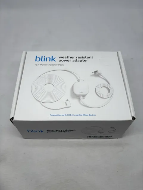 Blink Weather Resistant Power Adapter 13 ft Power Adapter Pack: White
