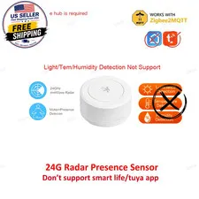 Zigbee Human Presence Sensor 24G Mmwave Radar Tuya Smart Life APP or Z2M Version