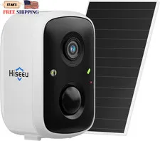 Wireless Outdoor Security Camera Solar, 2-Way Talk, Night Vision, Alexa Compat