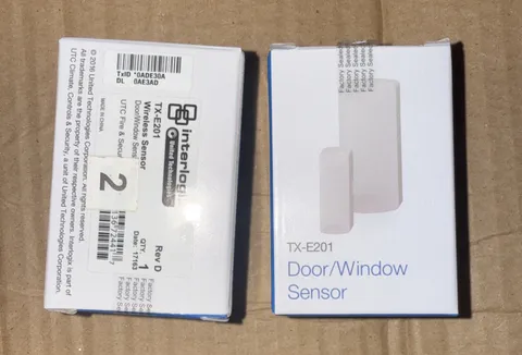 (2) GE Interlogix TX-E201 Wireless Door Window Sensor, Magnet, XT, XTi