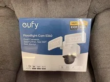 New Eufy Floodlight Cam E340 AI Motion Activated Waterproof 360 Pan/Tilt FreeS&H