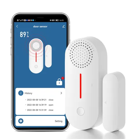 WiFi Door Window Sensor Alarm: Smart Door Sensor, Magnetic Contact Sensor Wir...