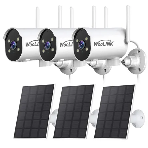 WOOLINK Solar Camera Outdoor Wireless WiFi Security Camera System CCTV Monitor