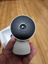 Google Nest Cam Indoor Wired 2nd Generation Security Camera White TESTED, WORKS!