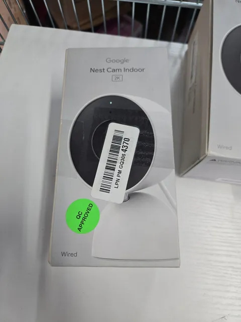Google Nest Cam Indoor 2K (Wired, 3rd Gen) Security Camera- White
