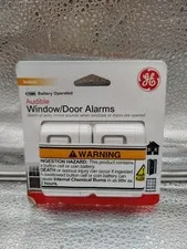 GE Indoor Security Audible Window/Door Alarms 2-Pack Sensor NEW