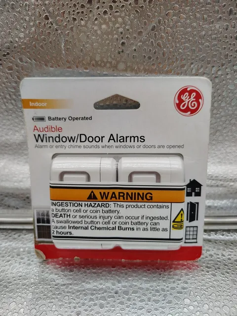 GE Indoor Security Audible Window/Door Alarms 2-Pack Sensor NEW