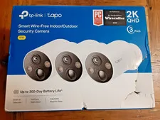 TP-Link Tapo TC85 Smart Wire-Free Indoor/Outdoor 2K Security Cameras 3-Pack NEW